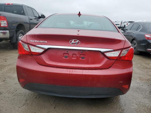 5NPEB4AC7EH882410 - 2014 HYUNDAI SONATA GLS RED photo 6