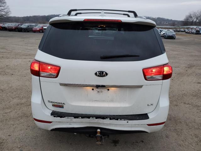 KNDMB5C10H6318478 - 2017 KIA SEDONA LX WHITE photo 6