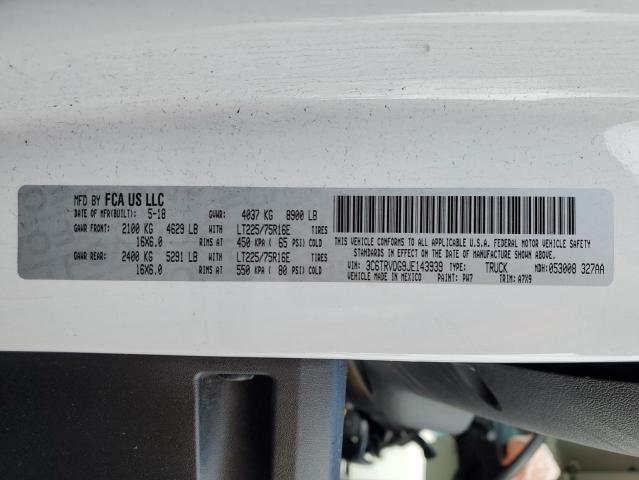 3C6TRVDG9JE143939 - 2018 RAM PROMASTER 2500 HIGH Ақ фото 14