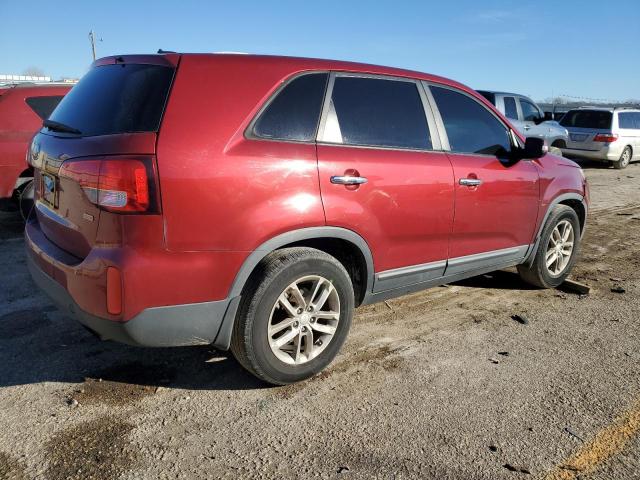 5XYKT3A69EG482747 - 2014 KIA SORENTO LX MAROON photo 3