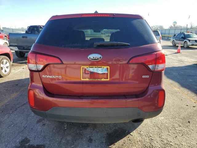 5XYKT3A69EG482747 - 2014 KIA SORENTO LX MAROON photo 6