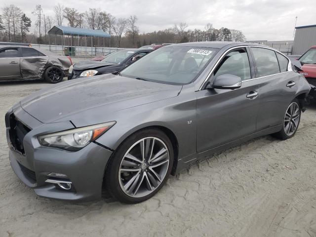 JN1BV7AP4EM687792 - 2014 INFINITI Q50 BASE GRAY photo 1