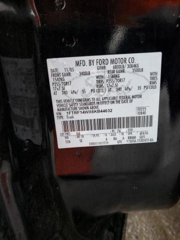 1FTRF14WX6KB44632 - 2006 FORD F150 BLACK photo 12