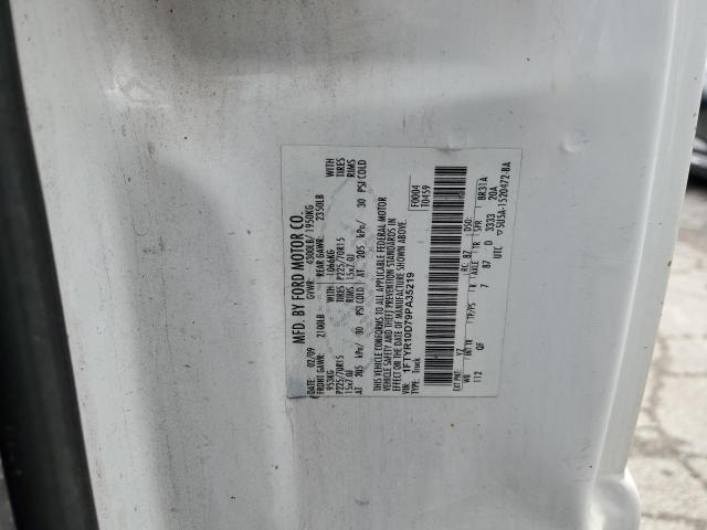 1FTYR10D79PA35219 - 2009 FORD RANGER WHITE photo 12