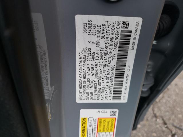 2HGFE2F57PH547090 - 2023 HONDA CIVIC SPORT 灰色 照片 13