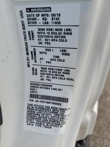 JALE5W166K7900620 - 2019 ISUZU NQR Белый фото 12