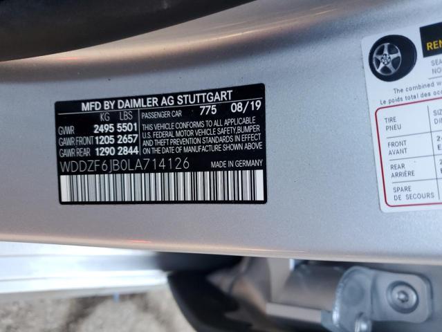 WDDZF6JB0LA714126 - 2020 MERCEDES-BENZ E 450 4MATIC GRAY photo 12