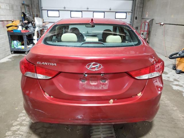 5NPDH4AE8DH195740 - 2013 HYUNDAI ELANTRA GLS RED photo 6