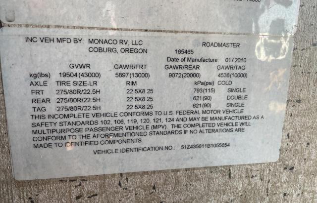 51Z435611B1055654 - 2011 ROADMASTER RAIL RAISED RAI BLACK photo 10