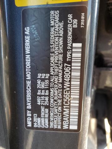 WBAVM1C56EVW48067 - 2014 BMW X1 SDRIVE28I GRAY photo 12