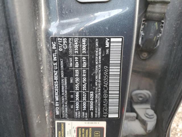 4JGDA5HB9CA035969 - 2012 MERCEDES-BENZ ML 350 4MATIC GREEN photo 14