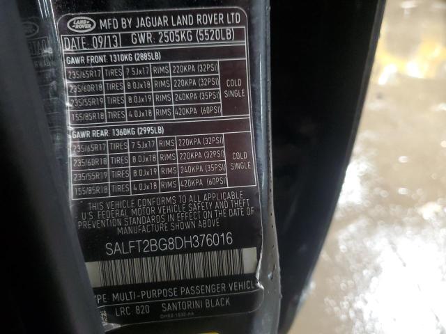 SALFT2BG8DH376016 - 2013 LAND ROVER LR2 HSE TECHNOLOGY BLACK photo 13