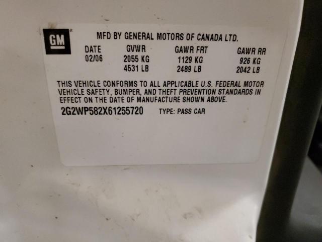 2G2WP582X61255720 - 2006 PONTIAC GRAND PRIX WHITE photo 12