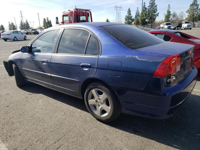 2HGES26775H526226 - 2005 HONDA CIVIC EX BLUE photo 2