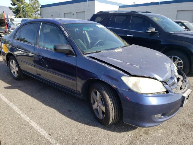 2HGES26775H526226 - 2005 HONDA CIVIC EX BLUE photo 4