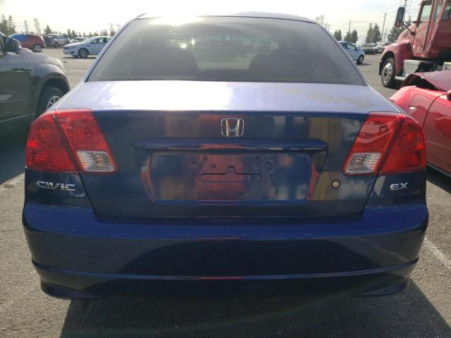 2HGES26775H526226 - 2005 HONDA CIVIC EX BLUE photo 6