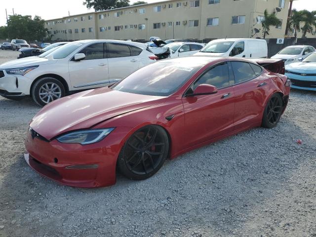 5YJSA1E56NF487004 - 2022 TESLA MODEL S წითელი ფოტო 1