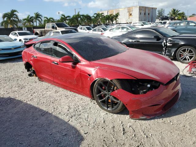 5YJSA1E56NF487004 - 2022 TESLA MODEL S წითელი ფოტო 4