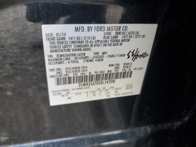 2LMHJ5AT0EBL54208 - 2014 LINCOLN MKT BLACK photo 13