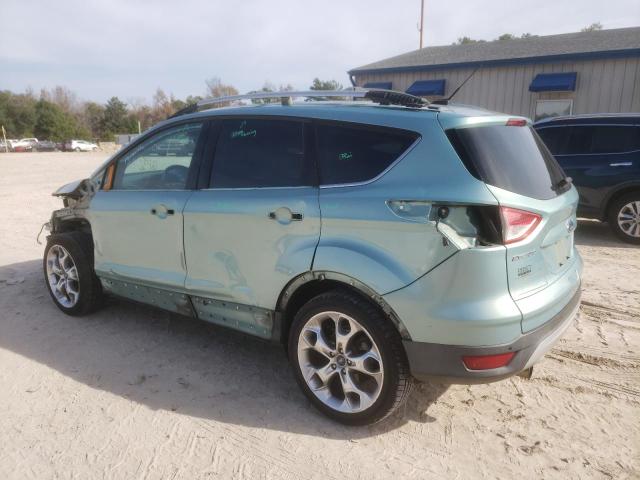 1FMCU0J99DUC09178 - 2013 FORD ESCAPE TITANIUM GREEN photo 2