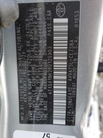 4T1S11BK2RU125903 - 2024 TOYOTA CAMRY SE NIGHT SHADE SILVER photo 13