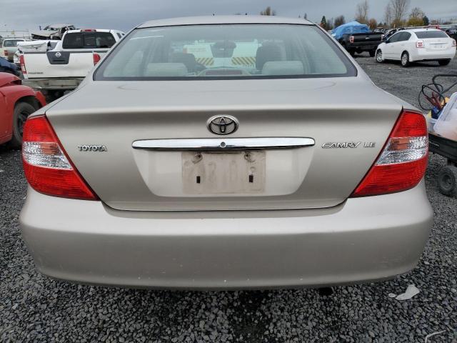 4T1BE32K74U897628 - 2004 TOYOTA CAMRY LE GOLD photo 6