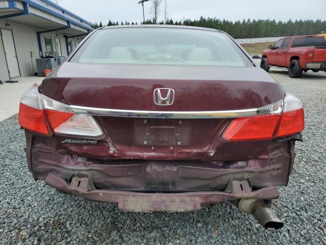 1HGCR2F35DA081952 - 2013 HONDA ACCORD LX BURGUNDY photo 6