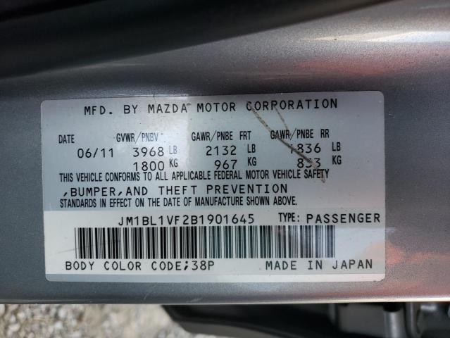 JM1BL1VF2B1901645 - 2011 MAZDA 3 I SILVER photo 12