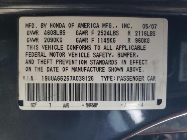 19UUA66267A039126 - 2007 ACURA TL GRAY photo 13