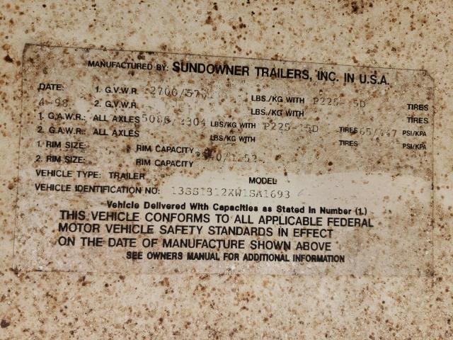 13SS1312XW1SA1693 - 1998 SUND HORSE TRLR Ağ foto 10