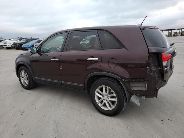 5XYKT3A6XEG487522 - 2014 KIA SORENTO LX MAROON photo 2