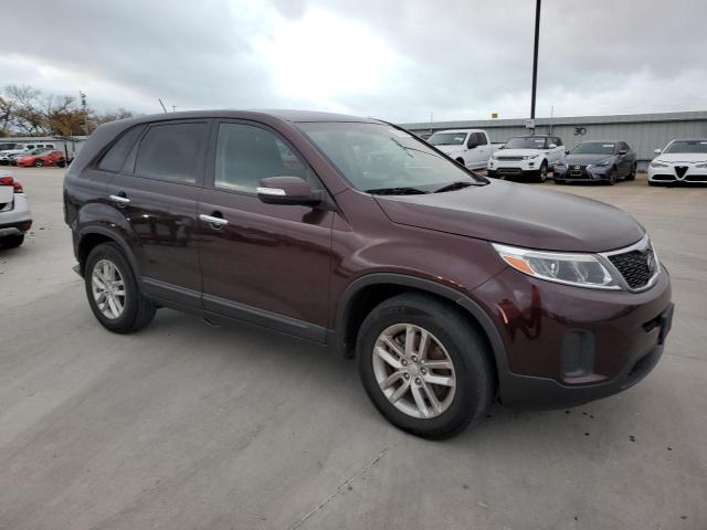 5XYKT3A6XEG487522 - 2014 KIA SORENTO LX MAROON photo 4