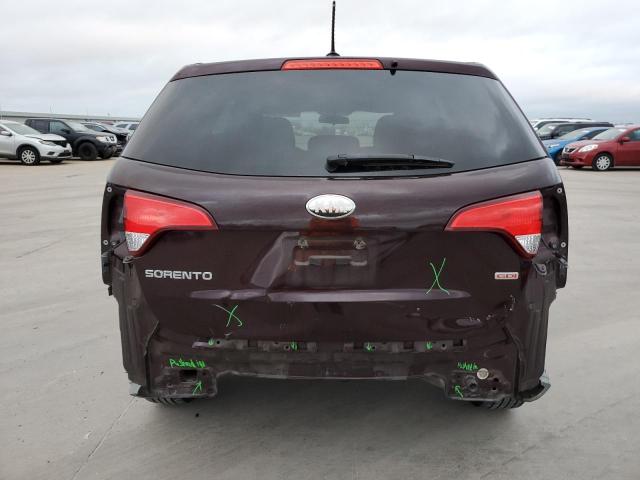 5XYKT3A6XEG487522 - 2014 KIA SORENTO LX MAROON photo 6