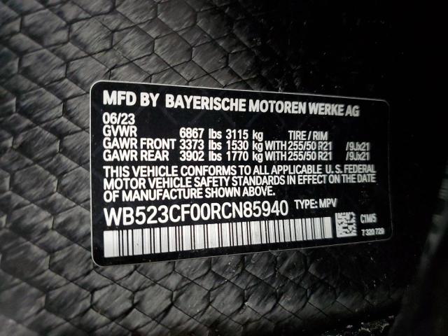 WB523CF00RCN85940 - 2024 BMW IX XDRIVE50 BLUE photo 13