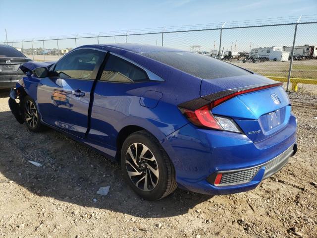 2HGFC4B08JH307078 - 2018 HONDA CIVIC LX BLUE photo 2