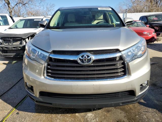5TDJKRFH5FS143886 - 2015 TOYOTA HIGHLANDER XLE GOLD photo 5