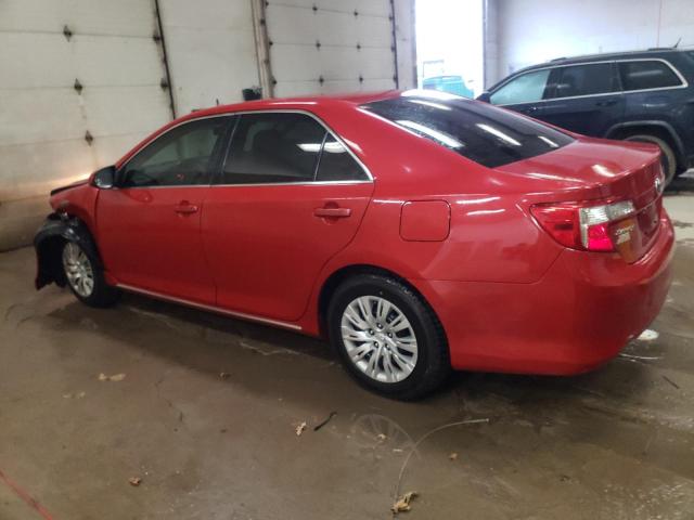 4T4BF1FK3DR310102 - 2013 TOYOTA CAMRY L RED photo 2