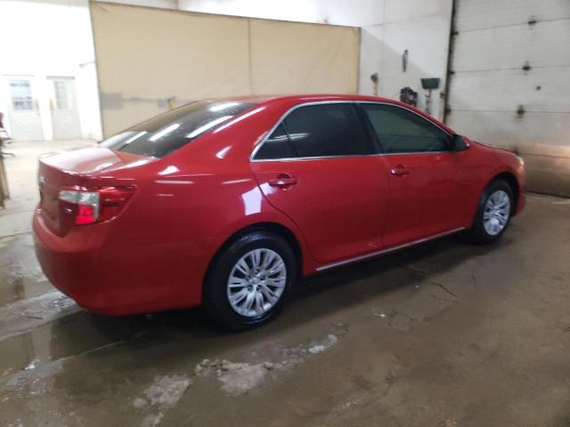 4T4BF1FK3DR310102 - 2013 TOYOTA CAMRY L RED photo 3