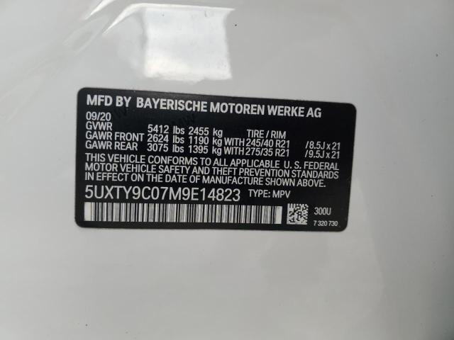 5UXTY9C07M9E14823 - 2021 BMW X3 XDRIVEM40I WHITE photo 12