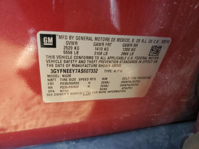 3GYFNEEY7AS607332 - 2010 CADILLAC SRX PERFORMANCE COLLECTION Bordeaux photo 13