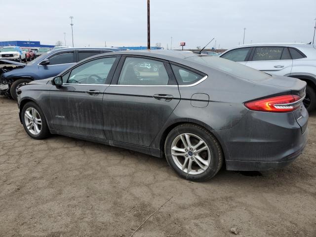 3FA6P0LU6JR163036 - 2018 FORD FUSION SE HYBRID GRAY photo 2