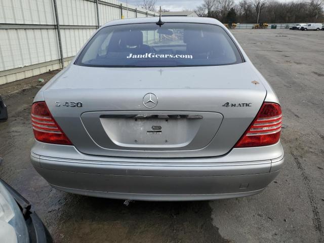 WDBNG83J96A480321 - 2006 MERCEDES-BENZ S 430 4MATIC SILVER photo 6