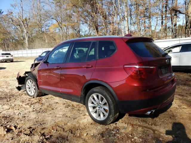 5UXWX9C56E0D38707 - 2014 BMW X3 XDRIVE28I RED photo 2