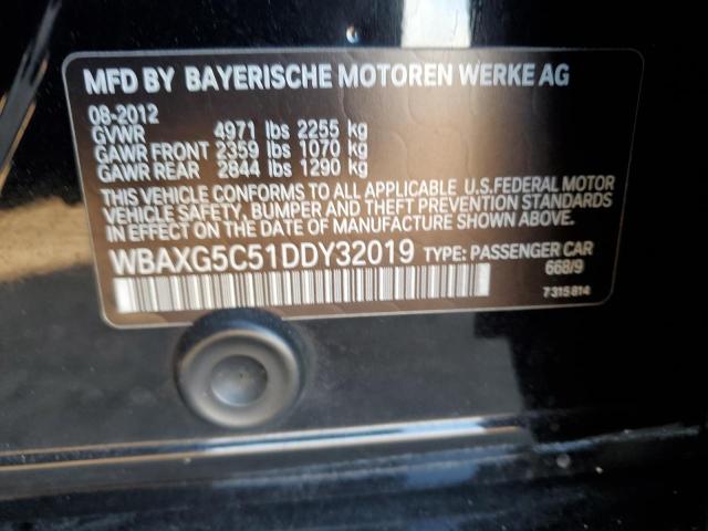 WBAXG5C51DDY32019 - 2013 BMW 528 I BLACK photo 12