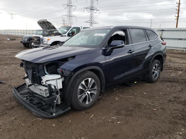5TDGZRBHXLS007082 - 2020 TOYOTA HIGHLANDER XLE BLUE photo 1