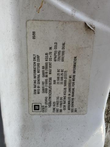 1GDJ7H1C9XJ516736 - 1999 GMC C-SERIES C7H042 白色 照片 10