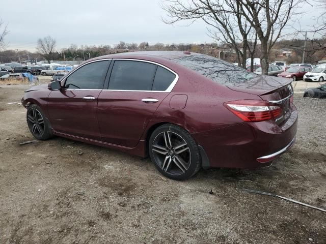 1HGCR3F94GA013799 - 2016 HONDA ACCORD TOURING BURGUNDY photo 2