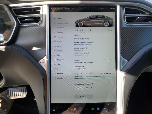 5YJSA1E15GF136326 - 2016 TESLA MODEL S BROWN photo 9