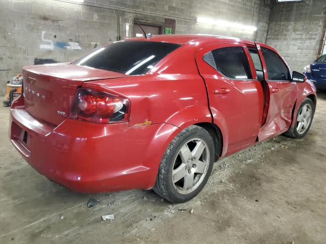 1C3CDZCB0DN662371 - 2013 DODGE AVENGER SXT RED photo 3