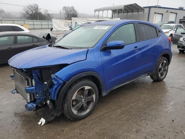 3CZRU6H56JG719274 - 2018 HONDA HR-V EX BLUE photo 1